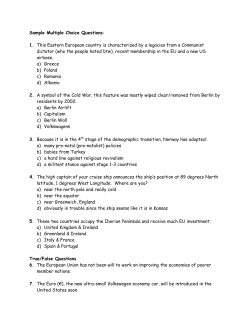 Sample Multiple Choice Questions: 1. This Eastern European