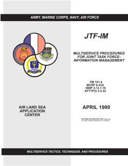 JTF-IM: Multiservice Procedures for Joint Task Force Information