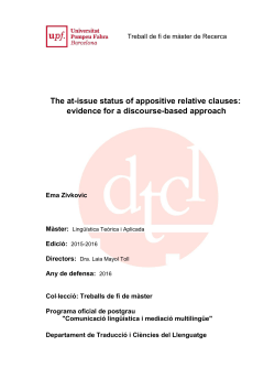 The at-issue status of appositive relative clauses: evidence for a
