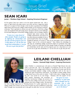 personal testimonies - University of Hawaii System