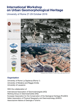 International Workshop on Urban Geomorphological