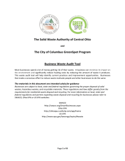 The Waste Audit Tool