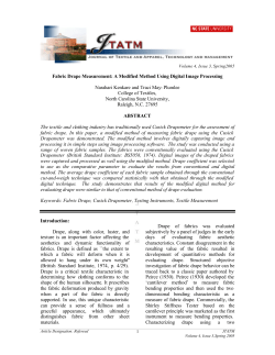 Fabric Drape Measurement: A Modified Method Using Digital Image
