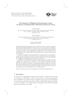 Development of Singing-by-Onomatopoeia corpus for Query
