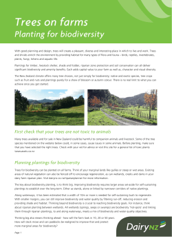 Planting for biodiversity Trees on farms