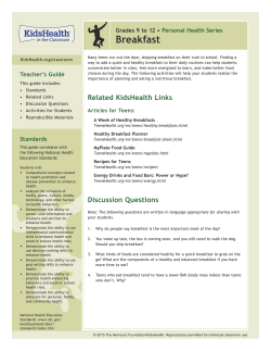 Breakfast - KidsHealth in the Classroom