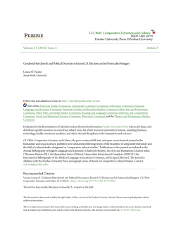 Gendered Hate Speech and Political Discourse in - Purdue e-Pubs