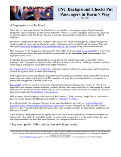 Criminal Background Checks