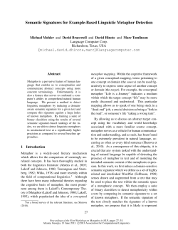 Semantic signatures for example-based linguistic metaphor detection