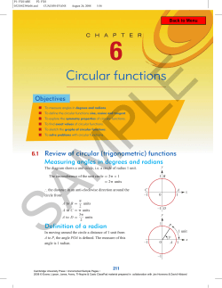 Circular functions - Cambridge University Press