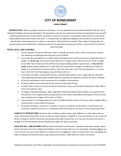 Fence Fact Sheets - City of Bondurant