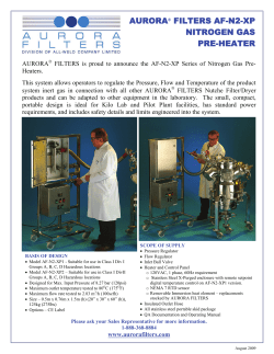 AURORA&reg; FILTERS AF-N2-XP NITROGEN GAS PRE