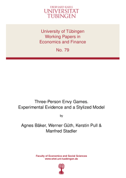 Three-Person Envy Games. Experimental Evidence and a Stylized