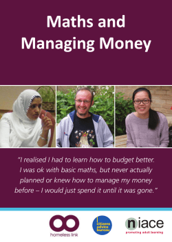 Maths and Managing Money