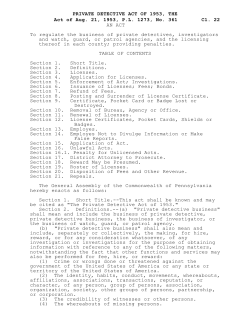 Private Detective Act of 1953