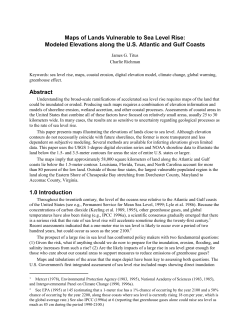 Maps of Lands Vulnerable to Sea Level Rise: