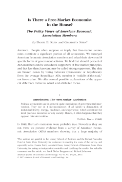 Is There a Free-Market Economist in the House?