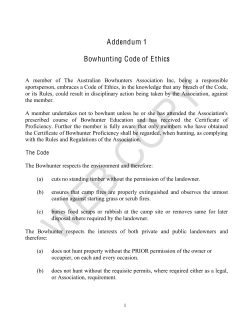 Rules of Fair Chase - Capital Field Archers