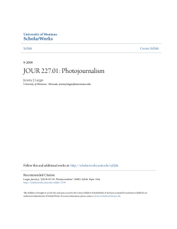 JOUR 227.01: Photojournalism - ScholarWorks @ UMT