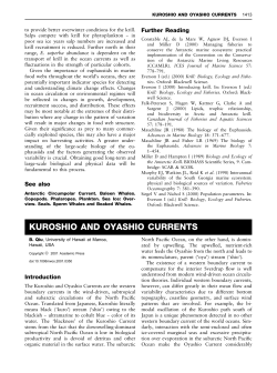 KUROSHIO AND OYASHIO CURRENTS