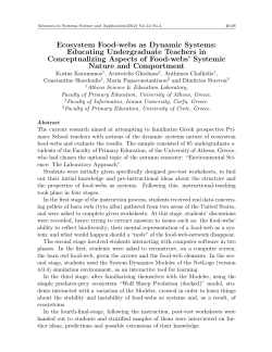 Ecosystem Food-webs as Dynamic Systems
