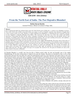 From the North East of India: The Poet Rajendra Bhandari