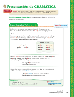 Presentación de GRAMÁTICA