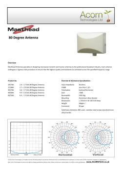 80 Degree Antenna - Acorn Technologies Ltd