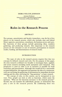 Roles in the Research Process