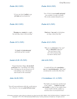 Psalm 10:14 (NIV) - Hope For The Heart