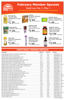 February Member Specials - Weavers Way Co-op