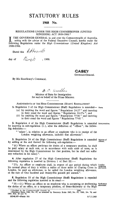 statutory rules - Federal Register of Legislation