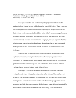 Fundamental Techniques in Viola Spaces of Garth Knox.