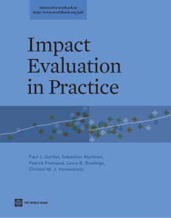 Impact Evaluation in Practice