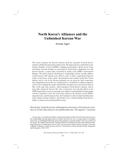 North Korea`s Alliances and the Unfinished Korean War