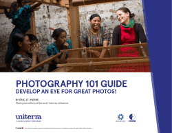 photography 101 guide