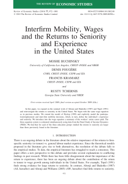 Interfirm Mobility, Wages and the Returns to Seniority and