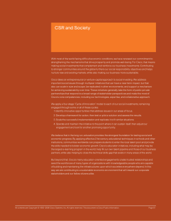CSR and Society
