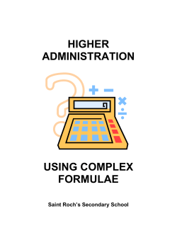 Administration: Complex Formula in Excel for Higher