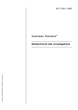 AS 1726-1993 Geotechnical site investigations