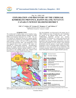 Exploration And Discovery Of The Chidliak Kimberlite Province