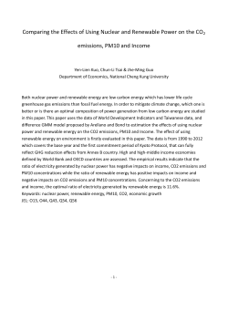 Comparing the Effects of Using Nuclear and Renewable Power on