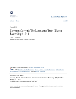 Norman Corwin`s The Lonesome Train (Decca