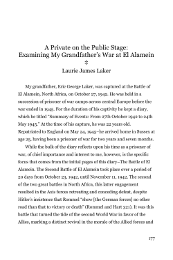 Examining My Grandfather`s War at El Alamein