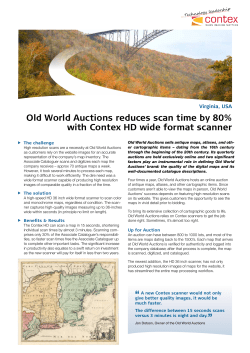 Old World Auctions reduces scan time by 80% with Contex HD wide