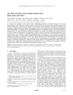 The mid‐Cretaceous North Atlantic nutrient trap