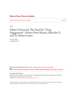 Robert Penn Warren, Malcolm X, and Ta-Nehisi