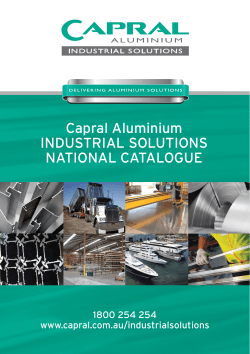 Capral Aluminium INDUSTRIAL SOLUTIONS NATIONAL
