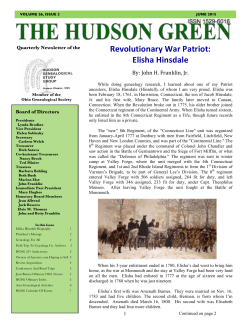 Revolutionary!War!Patriot:!! Elisha!Hinsdale! - RootsWeb