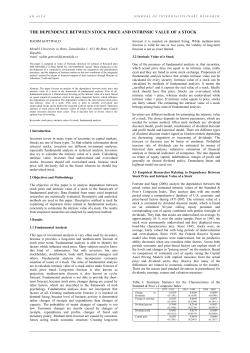 the dependence between stock price and intrinsic